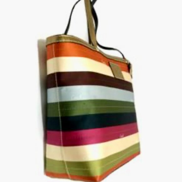 Coach Legacy Striped Mini-Tote Satchel Bag - Picture 10 of 12